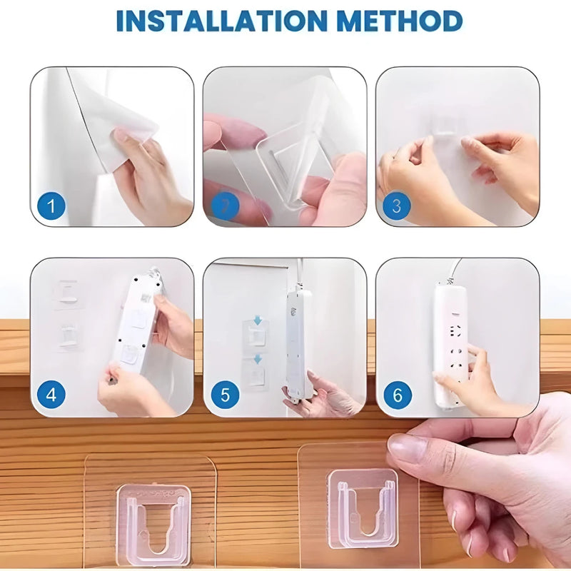 Gancho Adesivo Dupla Face Transparente sem Pregos sem Parafuso para Banheiro Quarto Cozinha Sala de estar Multiuso
